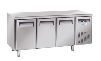 Table réfrigérée 3-portes avec groupe latéral, 180x70x85 cm, 400 l | ARKTIC 236727