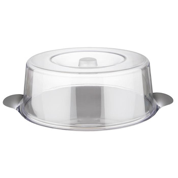 Plateau pour gâteaux et tartes avec couvercle 30x11 cm, acier inoxydable, avec couvercle | APS 65