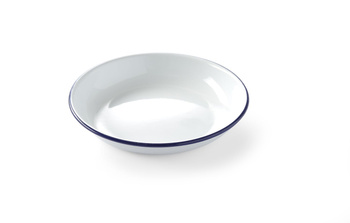 Assiette creuse émaillée - Ø 18 cm | HENDI 621240