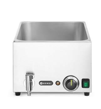 Bain-marie électrique de table avec robinet de vidange, 1,2 kW, 1xGN 1/1, 230 V | HENDI 238912