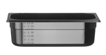 Récipient GN 1/3 prof. 10 cm en polycarbonate noir | HENDI 862520