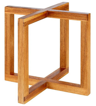 Présentoir buffet WOOD, en bois d’acacia, 20x20x17,5 cm | APS 33280