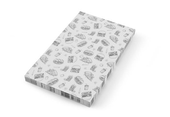 Papier sulfurisé avec motif fast-food rectangulaire | HENDI 678275