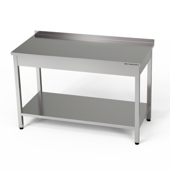 Table de travail en acier inoxydable avec étagère 120x70x85 cm | FORGAST