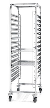 Chariot pliable en acier inoxydable pour le transport de plaques pâtissières | HENDI 810651