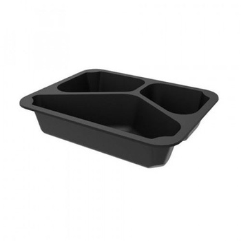 Contenants-repas à emporter 3 compartiments 22,7x17,8x4 cm - 320 pcs | GUILLIN MAPCOR3C22740DC