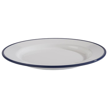 Assiette ENAMEL LOOK, en mélamine, blanc-bleu, 20,5 cm | APS 84950