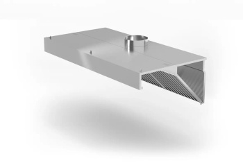 Hotte murale en acier inoxydable avec éclairage Profi Line, 120x70 cm | HENDI 229316