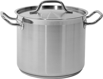 Casserole haute en acier inoxydable - capacité 9L avec couvercle | YATO YG-00003