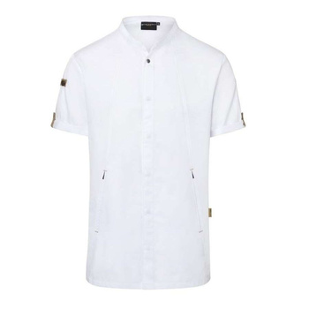 Veste de cuisine Green-Generation à manches courtes blanche pour homme | KARLOWSKY JM 36-3