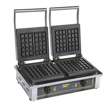 Gaufrier électrique LIEGE, 4 gaufres, 9,5x15x2,3 cm, 2x3,2 kW | ROLLER GRILL GED 20