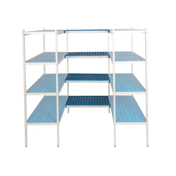 Étagère de liaison à 4 tablettes prof. 50 cm 1PD-54+4P-125+4P-135+16UM | ALUSHELF 50498