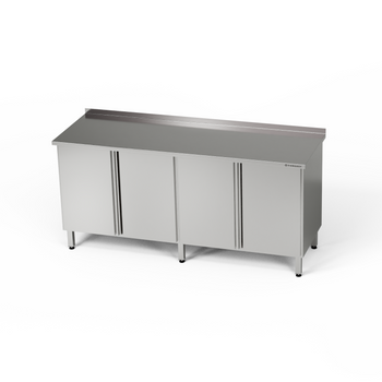 Table de travail en acier inoxydable avec 2 placards 170x60x85 cm | FORGAST