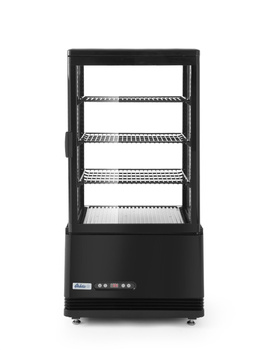 Vitrine réfrigérée 68 l noire, LED, refroidissement dynamique | HENDI 233238