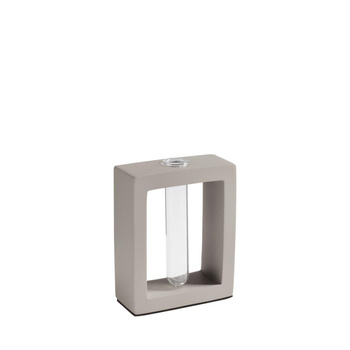 Vase avec insert en verre ELEMENT, 10x4.5x12.5 cm | APS 4010