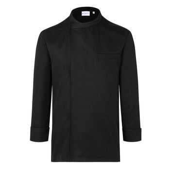 Chemise de cuisinier Basic à manches longues noire | KARLOWSKY BJM 4-1