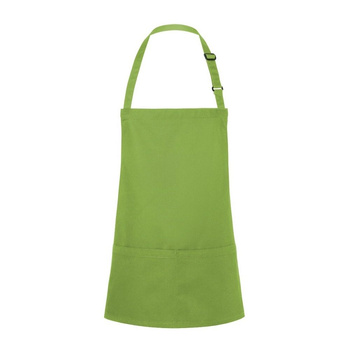 Tablier court Basic 75 x 60 cm avec poche et boucle citron vert | KARLOWSKY BLS 6-81-Stck