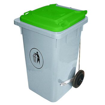 Poubelle avec couvercle 100 L, 52,5 cm de diamètre, 80 cm de hauteur | CONTACTO 3053/106
