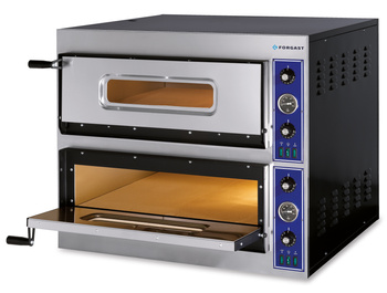 Four à pizza 2-chambres, 2x4x33 cm, 8,4 kW, 400 V | FORGAST FG09560