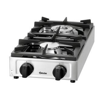 Cuisinière professionnelle à gaz de table 2 feux | BARTSCHER 1057503