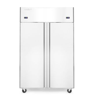 Armoire réfrigérée-congélateur 2-portes, acier inoxydable, 420+420 l | HENDI 233146