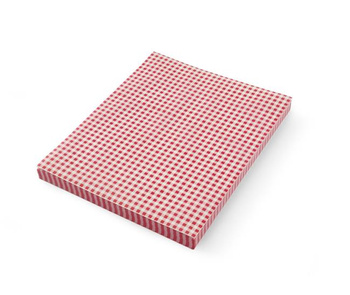 Papier parchemin à motif carreaux rouge et blanc, 25x35 cm | HENDI 678251