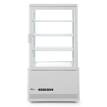 Vitrine réfrigérée posable 68 L, blanche, LED, acier inoxydable, 230 V | ARKTIC 233634