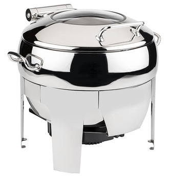 Chauffe-plat de table EASY INDUCTION, rond avec couvercle à fenêtre en verre, 48x42x39 cm, 11 l | APS 12325