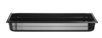 Bac GN 1/1 prof. 6,5 cm en polycarbonate noir | HENDI 862209