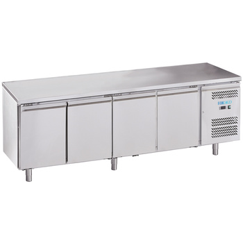 Table réfrigérée monobloc 4-portes GN 1/1 Forcold, 553 l, en acier inoxydable | FIMAR M-GN4100TN-FC