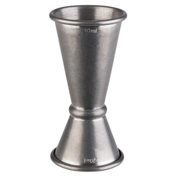 Mesure de bar double 20-40 ml, acier vintage | APS 93354