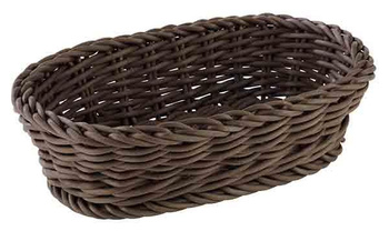 Panier en polypropylène PROFI LINE, ovale, marron, 19x12x6 cm | APS 50627