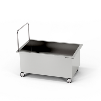 Bain-marie 1 cuve en acier inoxydable mobile bas (prof. 30 cm) 110x60x85 cm | FORGAST