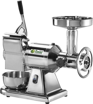 Hachoir à viande avec râpe à fromage électrique, 250 kg/h + 40 kg/h, 1,1 kW, 230 V | FIMAR AB22T235M