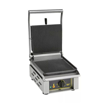 Grill de contact simple, plaques rainurées, 2 kW | ROLLER GRILL SAVOYE