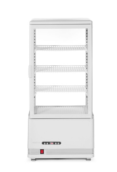 Vitrine réfrigérée 78 L, blanche, LED, dégivrage automatique | ARKTIC 233641