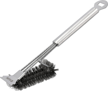 Brosse en acier avec grattoir pour le nettoyage du gril | YATO YG-20107
