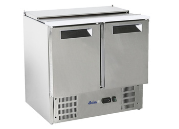 Table réfrigérée à salades 2-portes avec couvercle rabattable, 247 l, 90x70x86 cm, 145 W | ARKTIC 236161