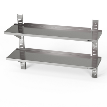 Étagère murale réglable double 140x30x100 cm | FORGAST