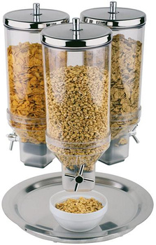 Distributeur de céréales pour petit-déjeuner, triple ROTATION 3x4,5 l | APS 11970