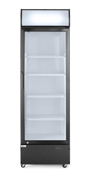 Vitrine réfrigérée avec panneau éclairé, 254 l, 1 porte, intérieur en aluminium blanc | ARKTIC 233788