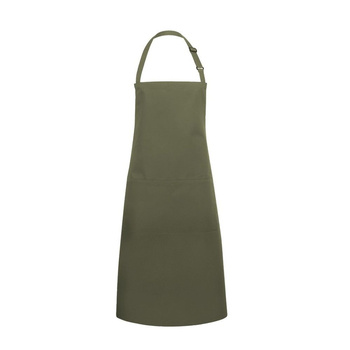 Tablier de cuisine Basic 75 x 90 cm avec poche et boucle vert mousse | KARLOWSKY BLS 5-79-Stck