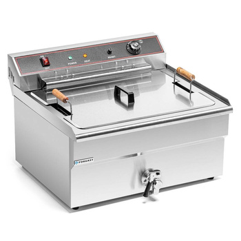 Friteuse électrique 1-cuve 30 l, 6 kW, zone froide | FORGAST FG09018