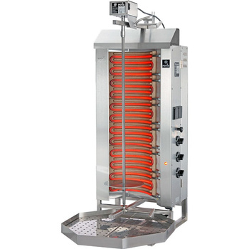 Gyros (kebab) électrique, 50 kg, 9 kW, 6 zones de chauffage | POTIS E-3