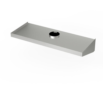 Hotte murale inclinée en acier inoxydable 140x60 cm | FORGAST