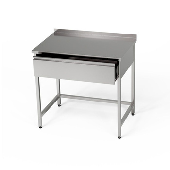 Table de travail en acier inoxydable avec tiroir 60x60x85 cm | FORGAST