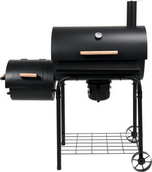 Gril au charbon XXL avec fumoir, grille 64x37 cm | LUND 99587