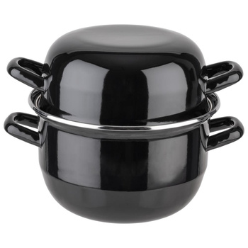 Marmite de service pour moules, émaillée, 20x17 cm, 2.6 l | APS 625