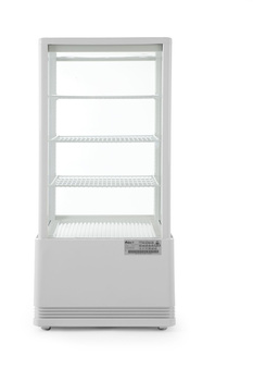 Vitrine réfrigérée 78 L, blanche, LED, dégivrage automatique | ARKTIC 233641