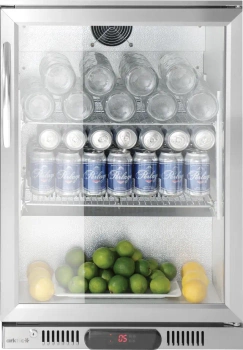 Réfrigérateur à boissons sous-comptoir 1 porte 75 L, aluminium, argenté | ARKTIC 236925
